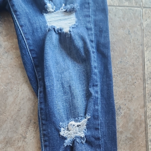 KanCan Dark Blue Distressed Skinny Jeans - Picture 7 of 11